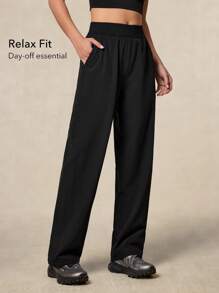 OutZeal Pantaloni da donna ampi con banda in vita regolabile, in tessuto tecnico morbido e traspirante, ideali per attività all'aperto e sport