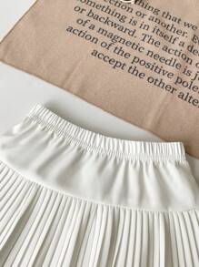 Souflis Souflis 2pcs/Set Baby Girl Infant Toddler Spring/Summer New Tennis Sport Elegant Sleeveless Polo Knit Top And Pleated Skirt Set, Grey/White, 0-3 Years