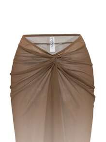 Swim Oasis Women's Twist Gradient Chiffon Cover Up Dress, Suitable For Summer Vacation