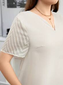 SHEIN Clasi Plus Size Women V-Neck Short Sleeve Straight Loose Casual Dress,Formal Dresses For Women