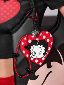 Betty Boop x SHEIN Sweetheart Key Chain Pendant, Can Put Pictures Of People And Pets For Display,Bag Charm,Gift Ideas,Party,Holiday,Valentine's Day