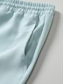 Manfinity RSRT Men's Casual Short Sleeve Shirt Set - Cadet Blue - View 6