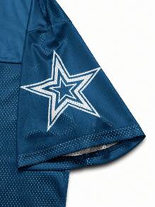 PAVTROS Manfinity Streetrush Men's Casual Numeric Print T-Shirt With Sports Vibe - Blue - View 7