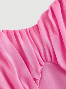 SHEIN MOD Solid Ruched Bust Cami Dress