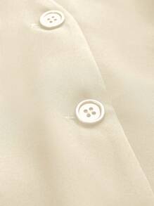 SHEIN Unity Chaleco de traje de unicolor minimalista casual - Albaricoque - Ver 7