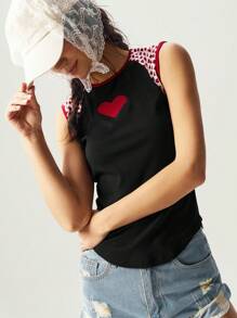 Bohemela Women's Heart Embroidery Round Neck Raglan Sleeve Casual T-Shirt - Multicolor - View 4