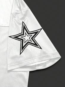 PAVTROS Manfinity Streetrush Men's Sporty Numeric Print Casual T-Shirt - White - View 5