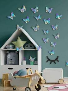 24pcs Laser-Cut 3D Butterfly Wall Decorations – 2 Styles & 3 Sizes, Removable Paper Butterflies For Nursery, Wedding, And Home Decor, Wall Decor, Home Decor, Wedding Decor, Nursery Decor, Wedding, Birthday School Decor School Surprise Dormitory Decor Back To School Room Decor School Supplies - Multicolor - View 6