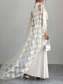 Elenzga Damen Valentinstag Spitzen Rüschensaum Meerjungfrau Silhouette elegantes Kleid