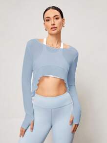 Activina Activina Solid Color Long Sleeve Sports T-Shirt & Tank Top, Fashionable For Summer