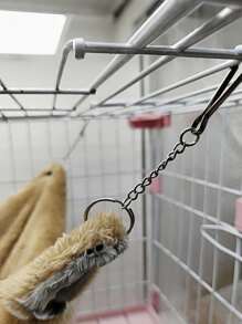1件装柔软珊瑚绒双色防咬链条式小宠双层保暖挂床适用于仓鼠、蜜袋鼯、松鼠等小型攀爬宠物休息睡觉，可拆洗，多种颜色和尺寸可选，适合秋冬季 - 彩色 - 查看 11