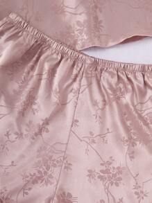 SilkySpell Women Jacquard Multi-Pieces Pajama Set, Fall Winter Clothes - Dusty Purple - View 5