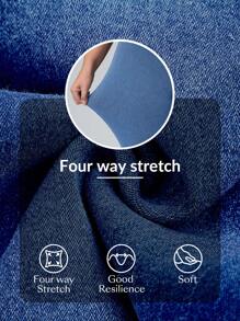 Flexra Quần Jeans Denim Co Giãn Lưng Cao Skinny Co Giãn Thường Ngày Đa Năng Cho Nữ Cỡ Lớn - Rửa nhẹ - Xem 4