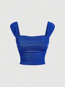 SHEIN MOD Tank Top mit einfarbig Rüschen,