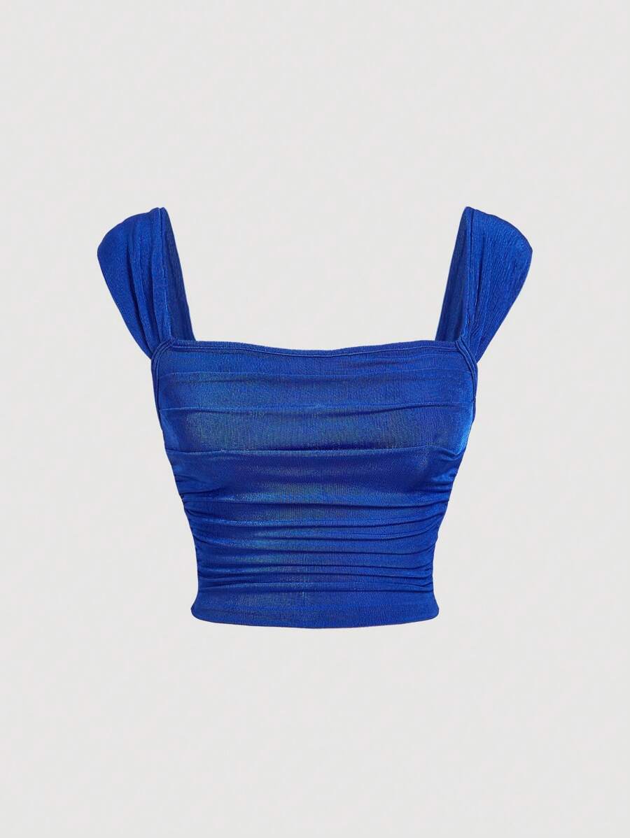 SHEIN MOD Tank Top mit einfarbig Rüschen,