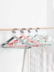 Modern Pink & White Stainless Steel Clothes Hangers, 5/10/20/40 Pack Non-Slip Heavy Duty Hangers For Tops/Blouses/Dresses, Space-Saving Minimalist Design Spring-Summer Wardrobe Organizer