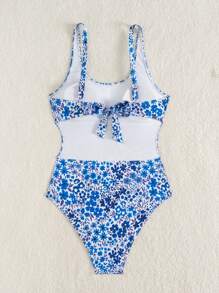 Swim Mod Đồ bơi liền thân hở lưng họa tiết hoa nhỏ nhắn cho kỳ nghỉ hè trên bãi biển dành cho nữ - Nhiều màu - Xem 4