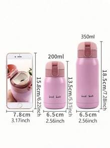 1 件，迷你真空瓶，保温水瓶，旅行保温杯，适用于冷热饮料，夏季冬季饮具 - 彩色 - 查看 4