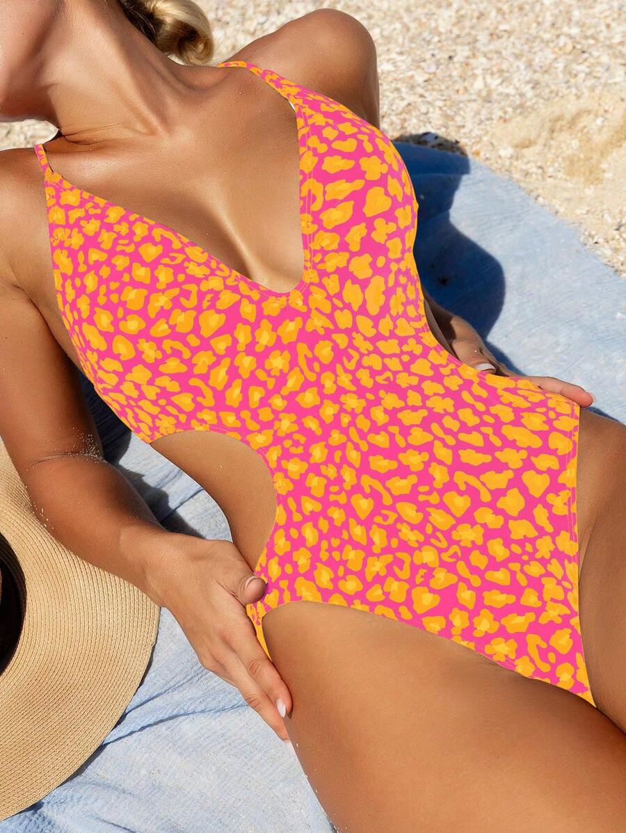 Swim Vcay Women Printed One-Piece Swimsuit (Print Design Random) For Summer Beach Vacation - Multicolor - View 1