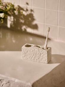 Cirelle 石制浴室陶瓷托盘皂碟乳液瓶收纳架洗漱台洗漱杯套装牙具收纳家居浴室装饰浴室收纳夏季