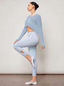 Activina Activina Solid Color Long Sleeve Sports T-Shirt & Tank Top, Fashionable For Summer