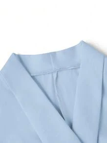 SHEIN Clasi Ensemble 2 pièces grande taille pour femmes : veste sans manches avec col châle et taille resserrée, et pantalon