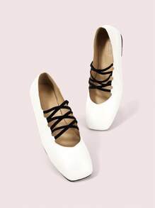 CUCCOO DOLLMOD Women White Flat Slip-On Square Toe Shoes - White - View 9