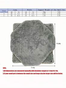 1件装柔软珊瑚绒双色防咬链条式小宠双层保暖挂床适用于仓鼠、蜜袋鼯、松鼠等小型攀爬宠物休息睡觉，可拆洗，多种颜色和尺寸可选，适合秋冬季 - 彩色 - 查看 3