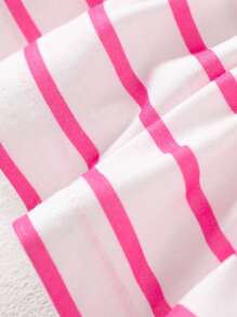 Souflis Souflis 2 Packungen Baby Mädchen, süßes und modisches Polo-Kragen gestreiftes Kleid, geeignet für Sommer, Urlaub und Reisen