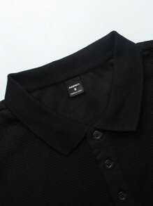 Manfinity CasualCool Men's Contrast Color Short Sleeve Polo Shirt And Pants Casual Commuter Suit Men Outfit Men Designer Outfits Outfit For Man Black Outfits For Men Men Outfits