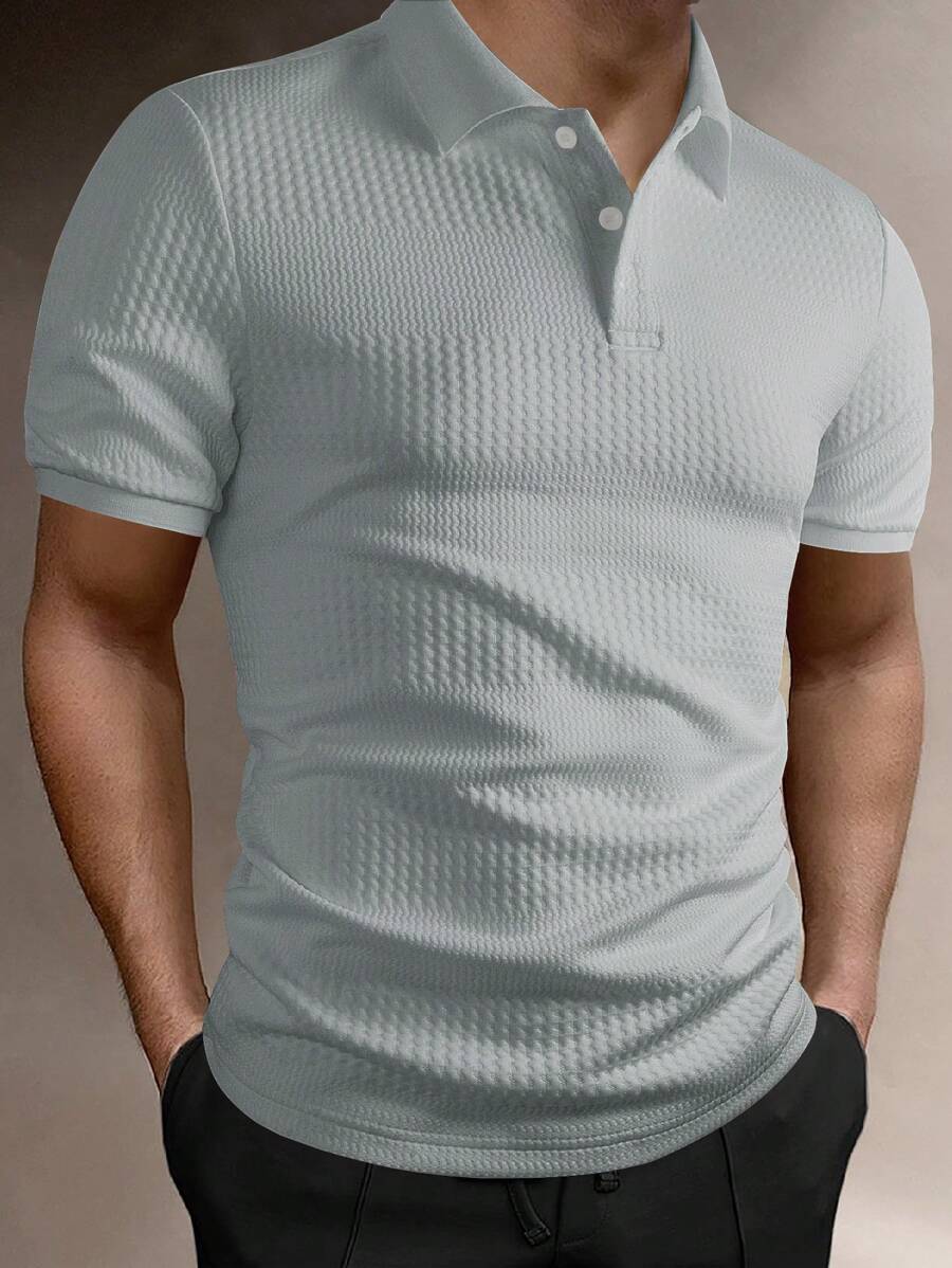 Manfinity Homme 男士纯色短袖休闲工作/通勤 Polo 衫