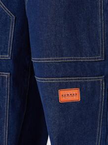 Loose Fit Baggy Carpenter Jean - Blue - View 5