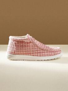 CUCCOO EASI Women Solid Color Patchwork Simplex Flat Loafer Shoes, Casual Daily Wear - Pink - View 6