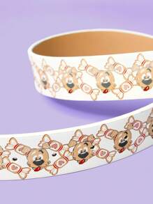 SCOOBY-DOO X SHEIN 1 Pc Women's Fashionable Cute Dog Pattern Buckle Belt - Multicolor - View 2