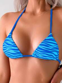 SHEIN Swim 2pcs/Set Random Floral Print Bikini Swimsuit, Holiday Beach - Multicolor - View 6