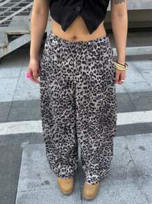 Coolane Kids Teen Girl Leopard Print Simple Daily Wear Long Pants,Mom And Daughter Pants, Party / New Year Eve / Streetwear