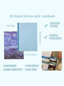 Bộ 116 món/bộ phụ kiện sổ lưu niệm cổ điển, Bộ sổ lưu niệm lớn nhiều màu vẽ tranh sơn dầu Van Gogh, Bao gồm sổ tay A5 và sổ ghi chép nghệ thuật, Phụ kiện sổ ghi chép rác có nhãn dán và băng dính Washi, Nghệ thuật treo tường, Quà tặng thủ công tự làm, Quà tặng sinh nhật (Bao bì hộp quà tặng), Quay lại trường học, Đồ dùng học tập - Nhiều màu - Xem 4