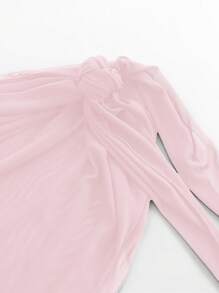 Swim Basics Women's Solid Color Mesh See-Through Sheer Cover Up, Fashionable For Summer