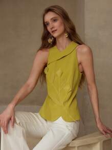 MOTF PREMIUM Apliques Wrap Top - Amarelo Mustarda - Ver 4