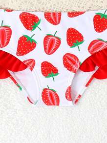 3 件套女婴沙滩装套装，带蝴蝶结、格子图案和可爱图案帽