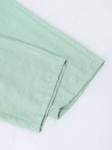 2件套少女背心上衣和直筒裤套装