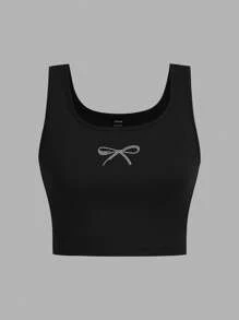 Attitoon 3 Piezas Tops cortos ajustados de mujer con estampado de lazos de cereza, ropa casual de verano - Multicolor - Ver 5