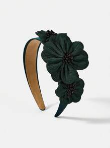 MOTF PREMIUM Diadema de ala ancha con diseño de flores, vincha de pelo versátil