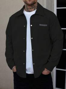 Manfinity Homme 男士长袖休闲纽扣领夹克，灯芯绒材质，秋冬款