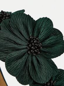 MOTF PREMIUM Diadema de ala ancha con diseño de flores, vincha de pelo versátil