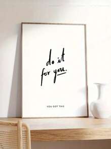 1 tấm áp phích vải canvas không khung, nghệ thuật hiện đại, tranh in Do It For You, tranh in tường truyền cảm hứng, quà tặng lý tưởng cho hành lang phòng ngủ phòng khách, nghệ thuật treo tường, đồ trang trí tường, đồ trang trí mùa đông, trang trí phòng - Nhiều màu - Xem 4