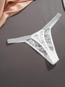 MidnightGlam 3pcs Women's Sexy Lace Thong Panties