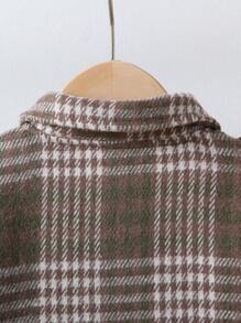 Kleinkind Jungen Lässig vielseitig Street Style Mehrfarben Karomuster Bürstenkragen Langarmhemd, geeignet für tägliche Ausflüge und Zusammenkünfte