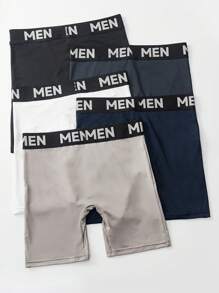 SHEIN 5pcs/Pack Men's Stylish Boxer Briefs, Suitable For Summer - Multicolor - View 2