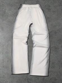 Manfinity Streetrush Pantalones deportivos holgados con cordón en la cintura, de rayas, versátiles para hombre